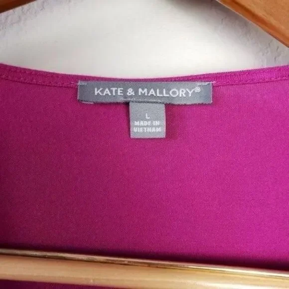 Kate & Mallory 3/4 sleeve twist front high low tunic top size large - Picture 2 of 8